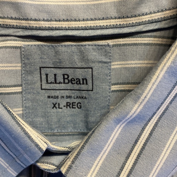 L L Bean Mens Short Sleeve Size XL-Reg Button Down - Picture 2 of 8